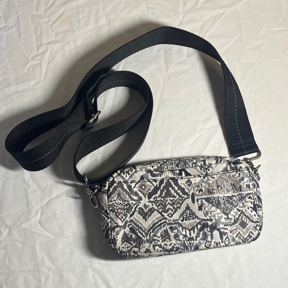 Small Black and White Patterned Women's Crossbody Bag
